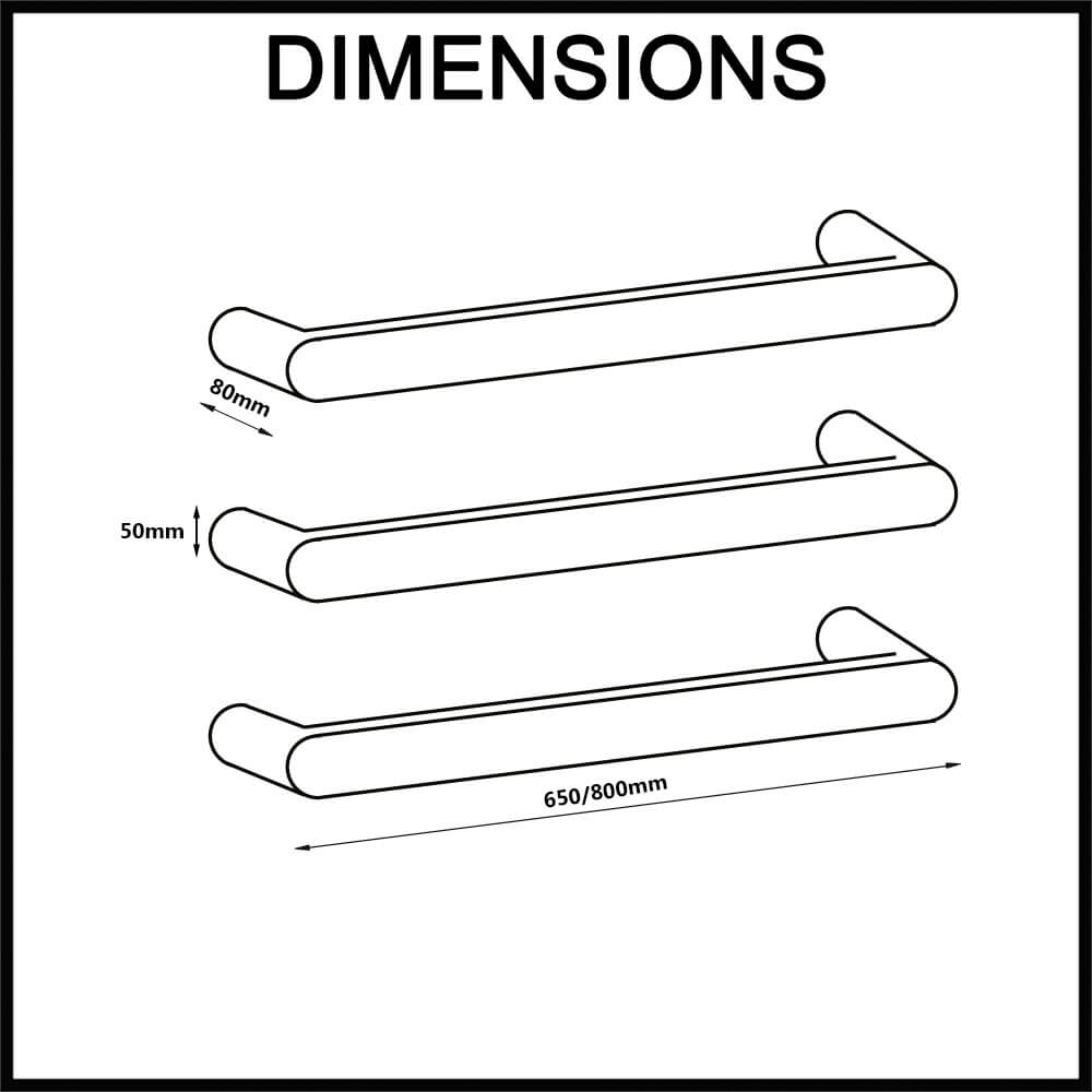 Radiant Aspen Towel Rail Dimensions