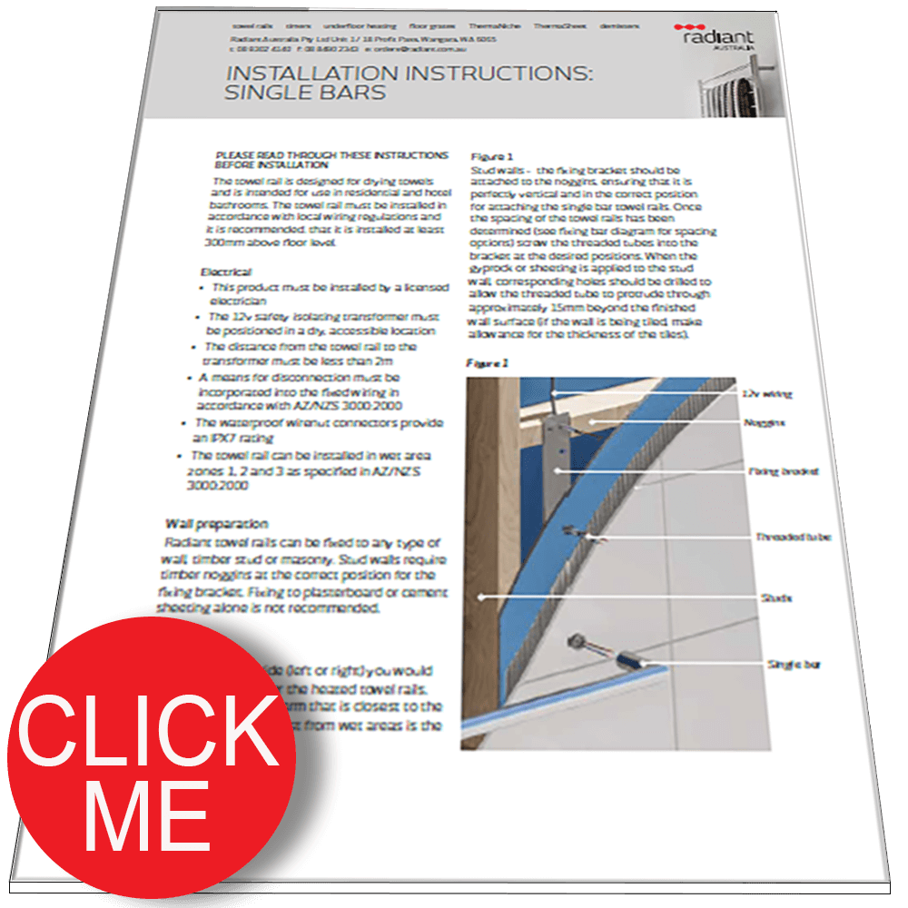 Radiant Towel Rail Installation Guide