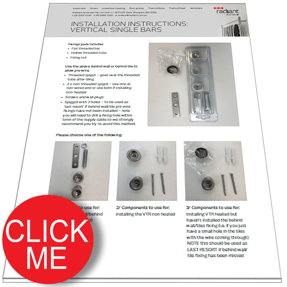Radiant Towel Rail Installation Guide