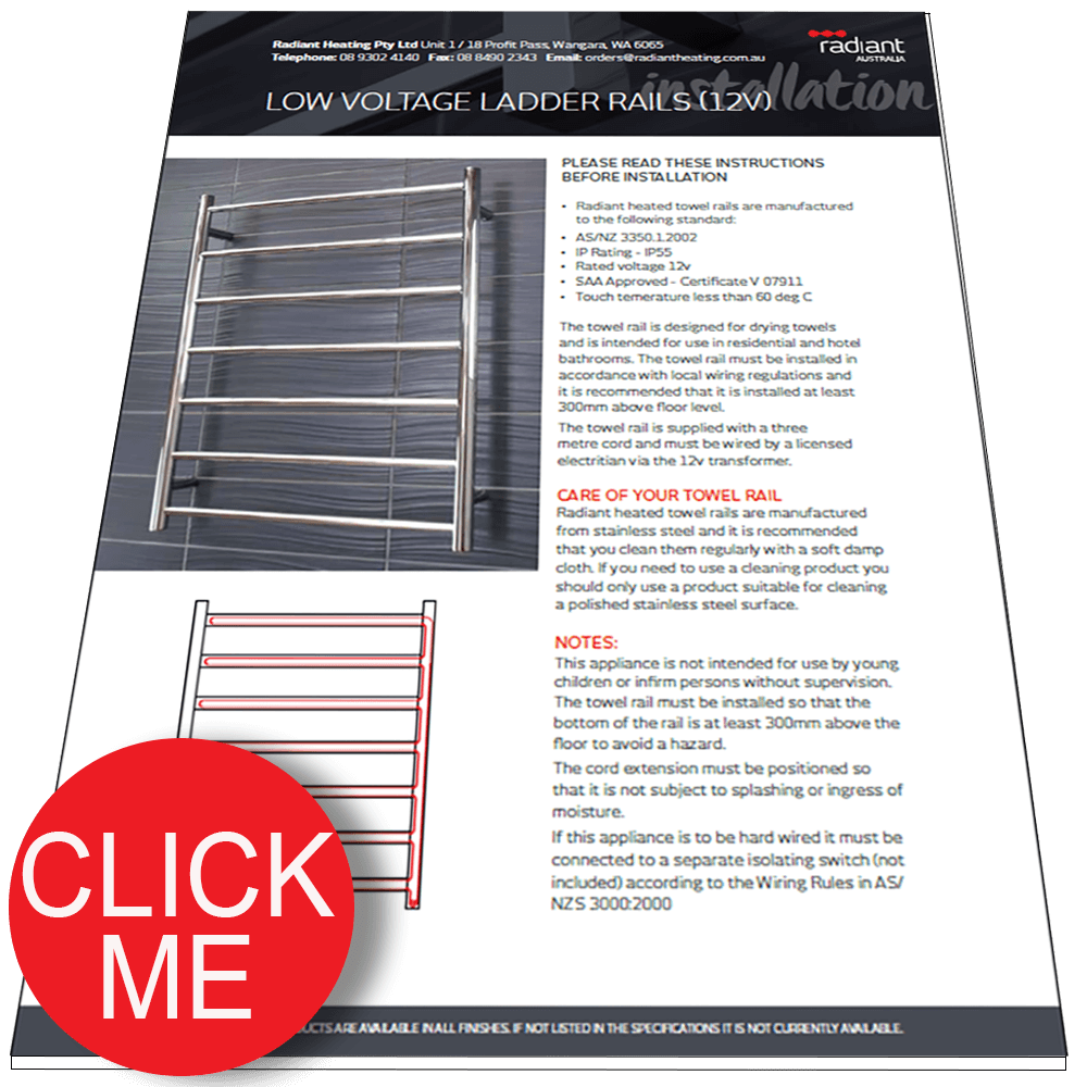 Radiant Towel Rail Installation Guide