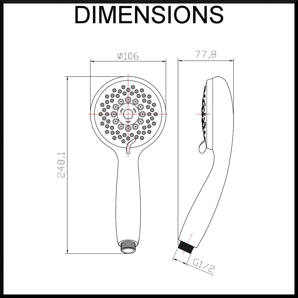 lotus-5-function-shower-head-face-dimensions