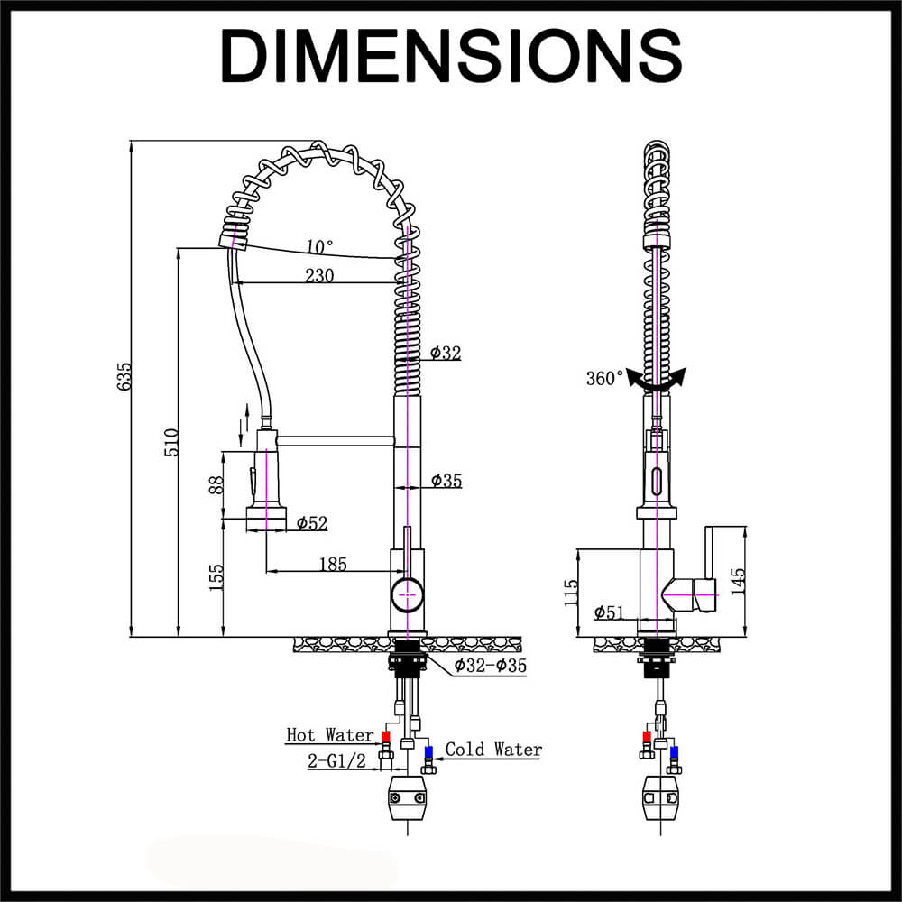 spring neck sink mixer tap