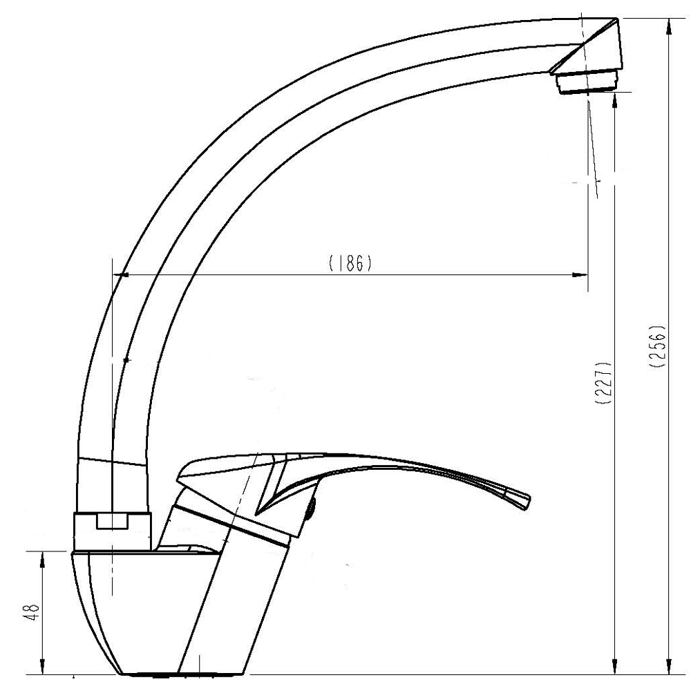 cosmo-goose-neck-basin-mixer-dimensions