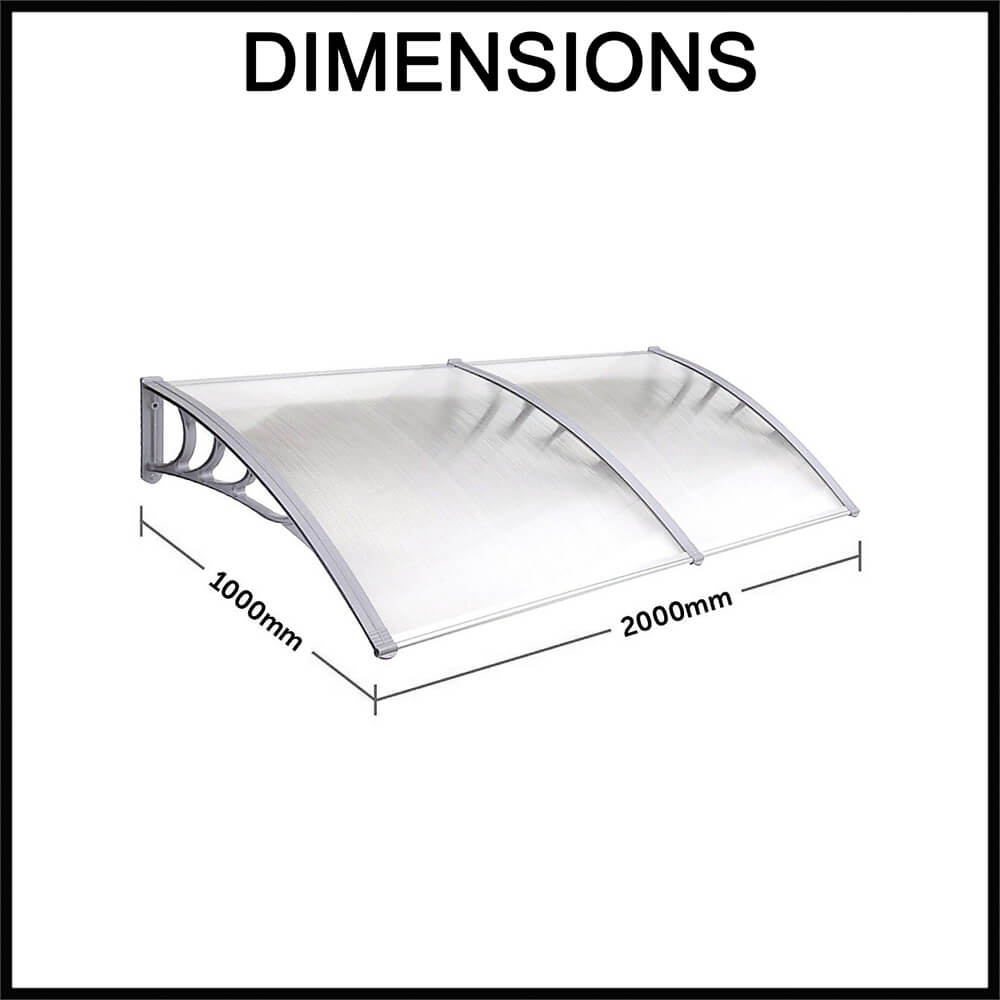 1x2 meter wide awning