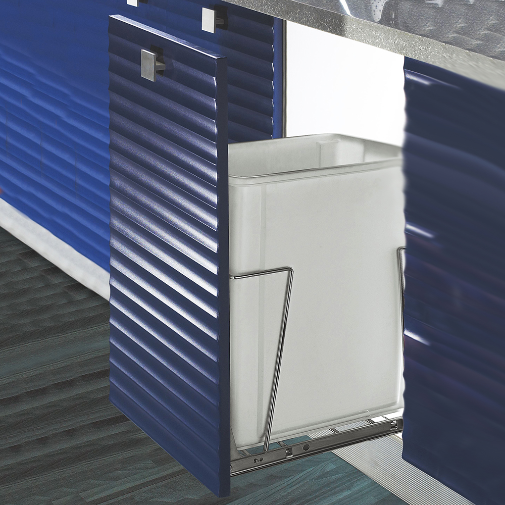 Elite Cacher 35L Single Slide-Out Concealed Waste Bin - for a 300mm Cupboard