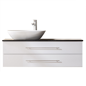 Bathroom Vanity Unit with Integrated Stone Top Basin - 1200mm Wide - Wall Hung