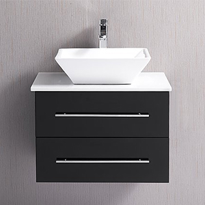 Bathroom Vanity With Stone Top Basin - 600mm - Wall Hung