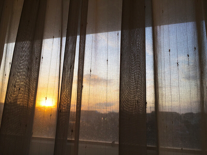 natural light thru sheer curtains