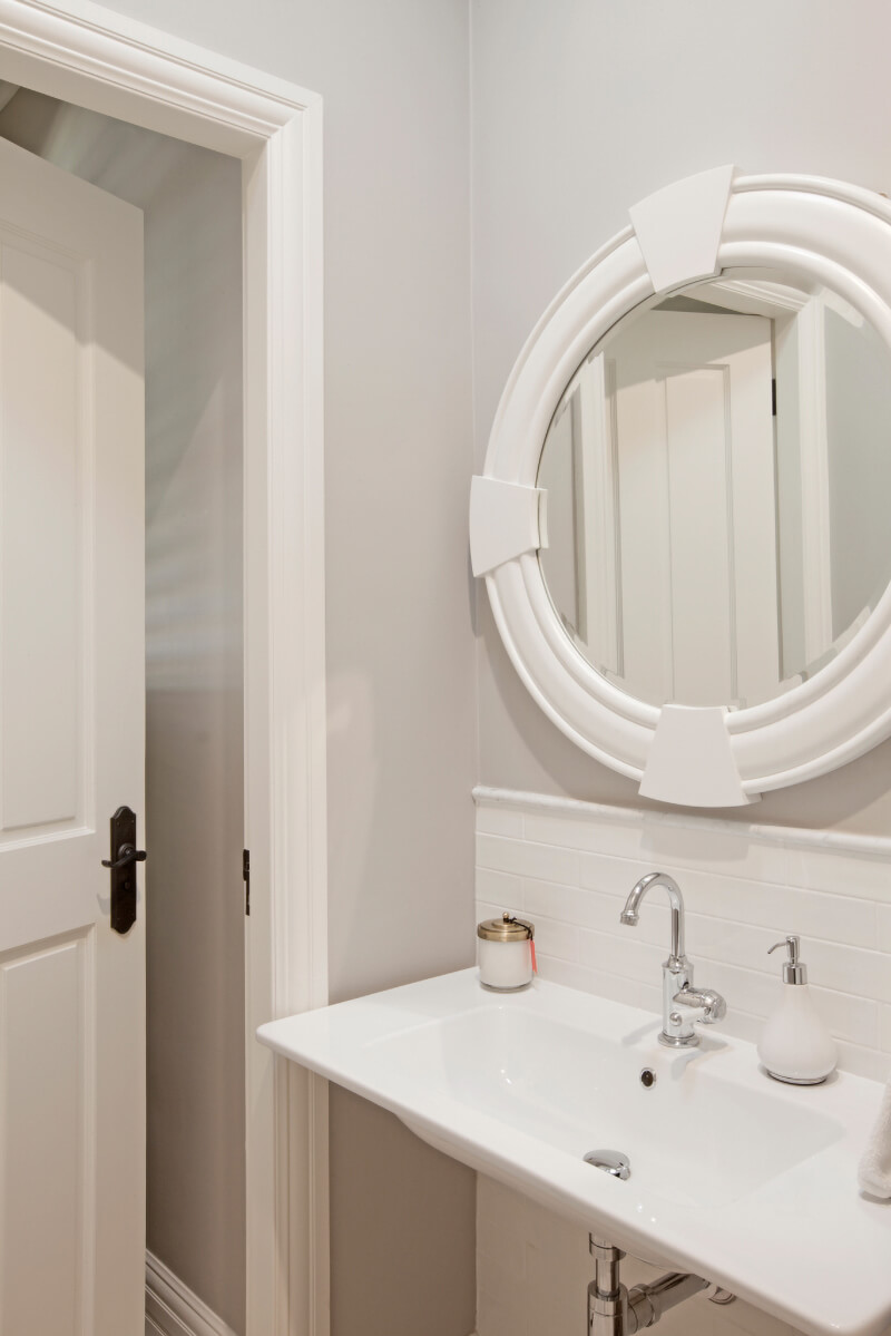 white powder room