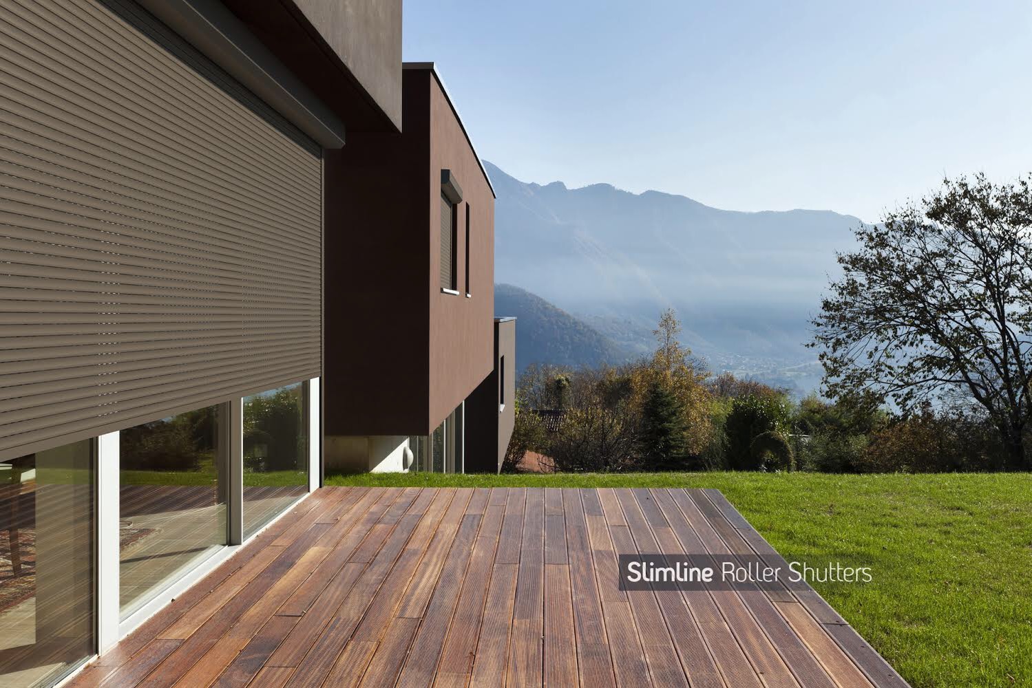 house with roller shutter