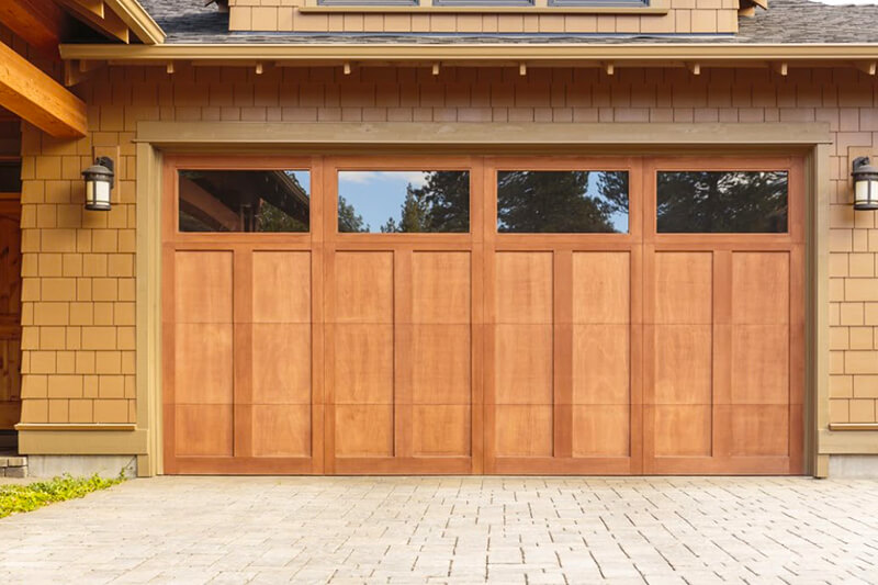 wood garage door 
